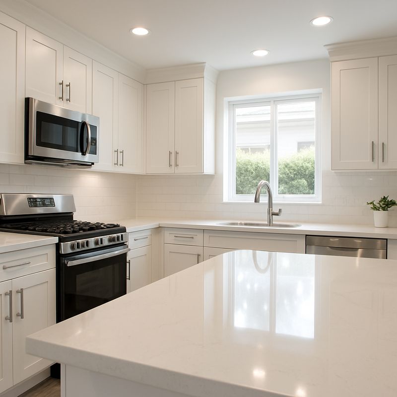 A sparkling clean kitchen after a recurring cleaning visit